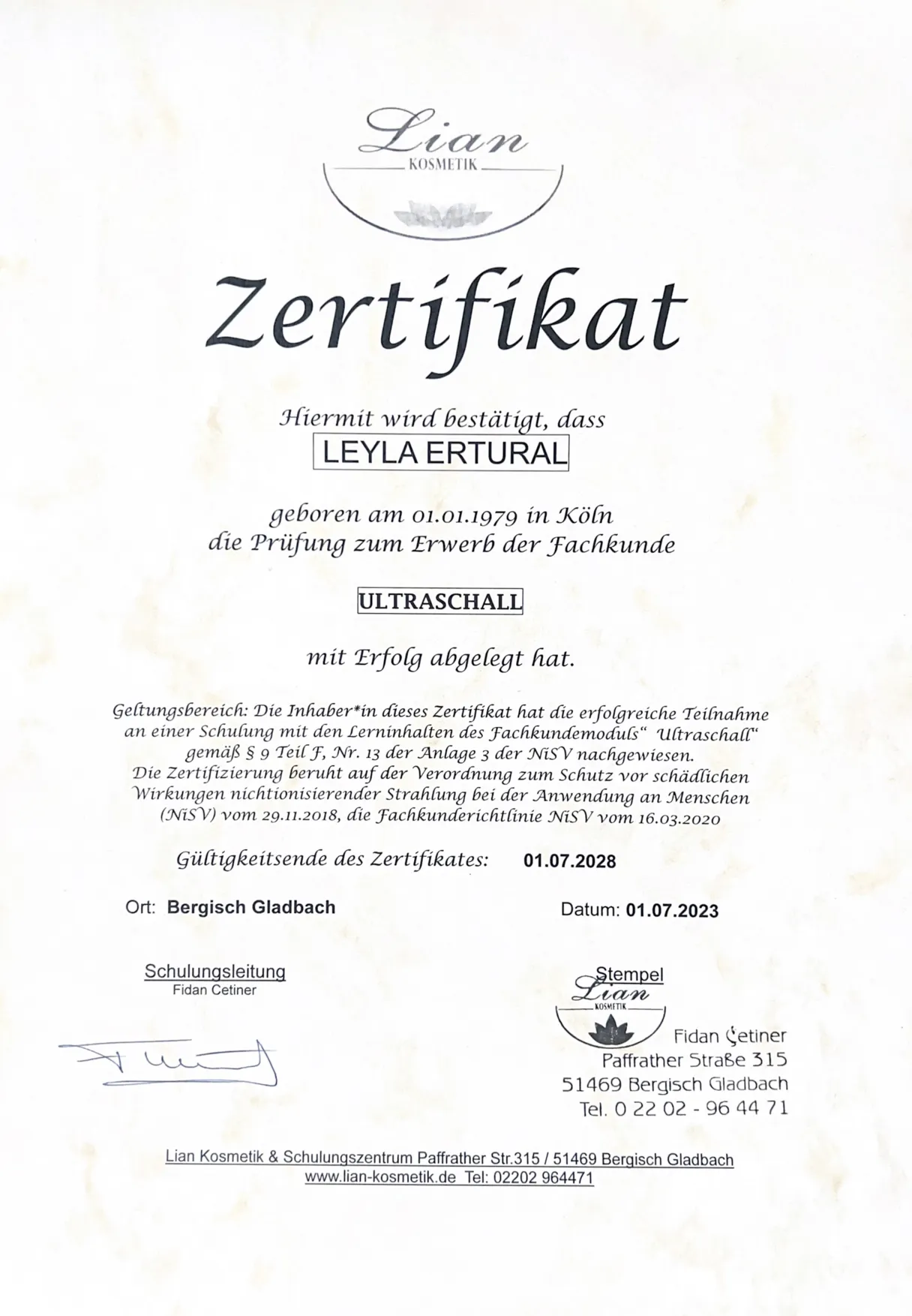 Flyer – Leyla Ertural