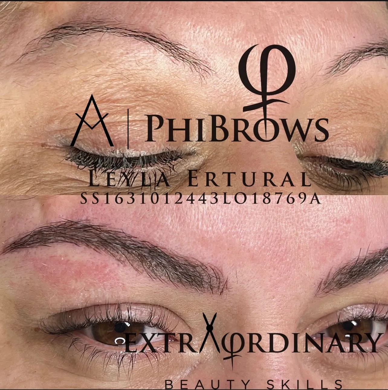Vor und nach dem Microblading – Leyla Ertural