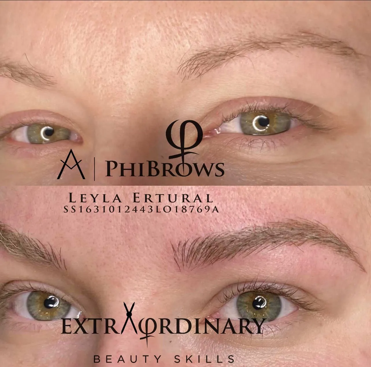 Vor und nach dem Microblading – Leyla Ertural