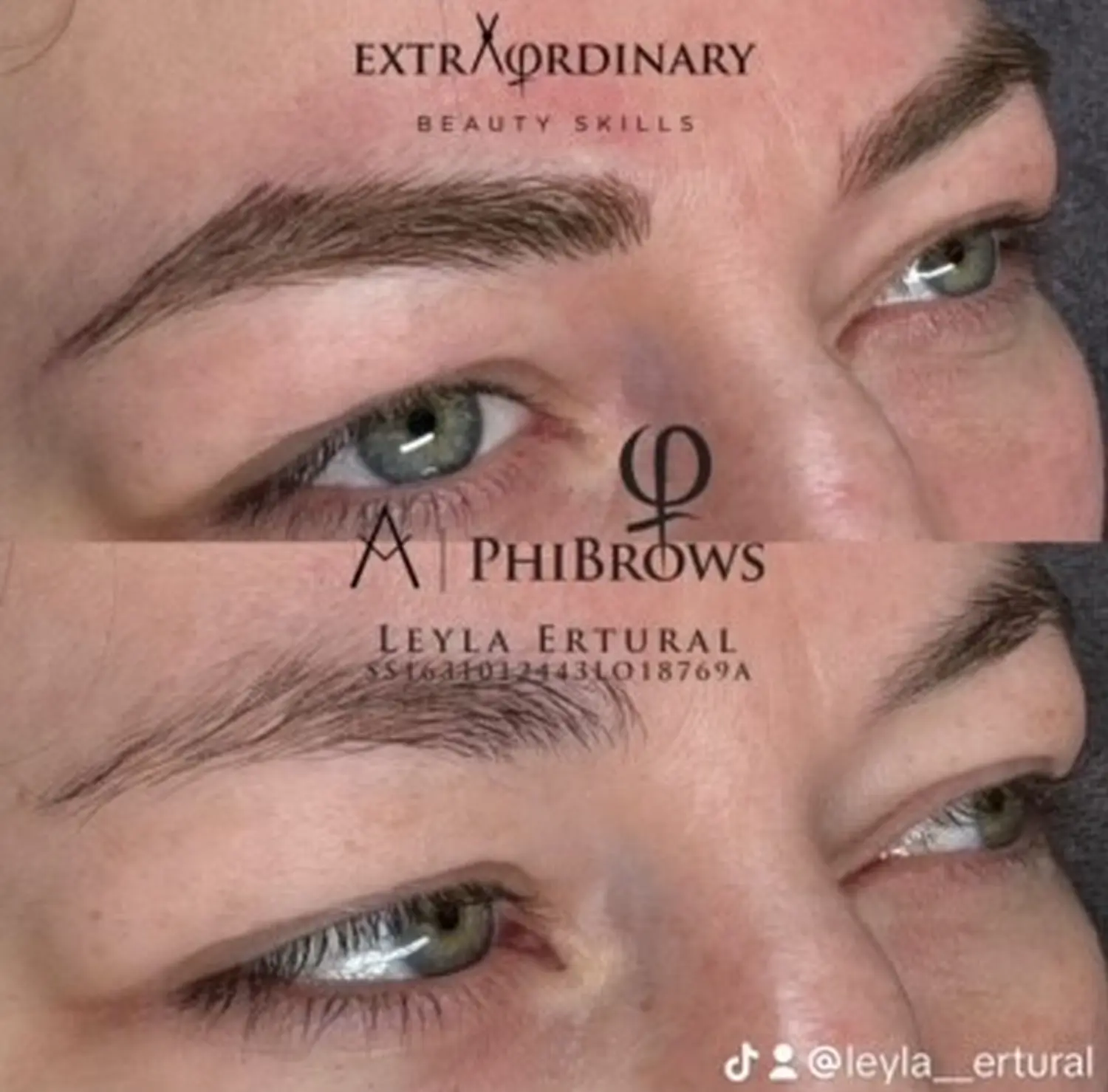 Vor und nach dem Microblading – Leyla Ertural
